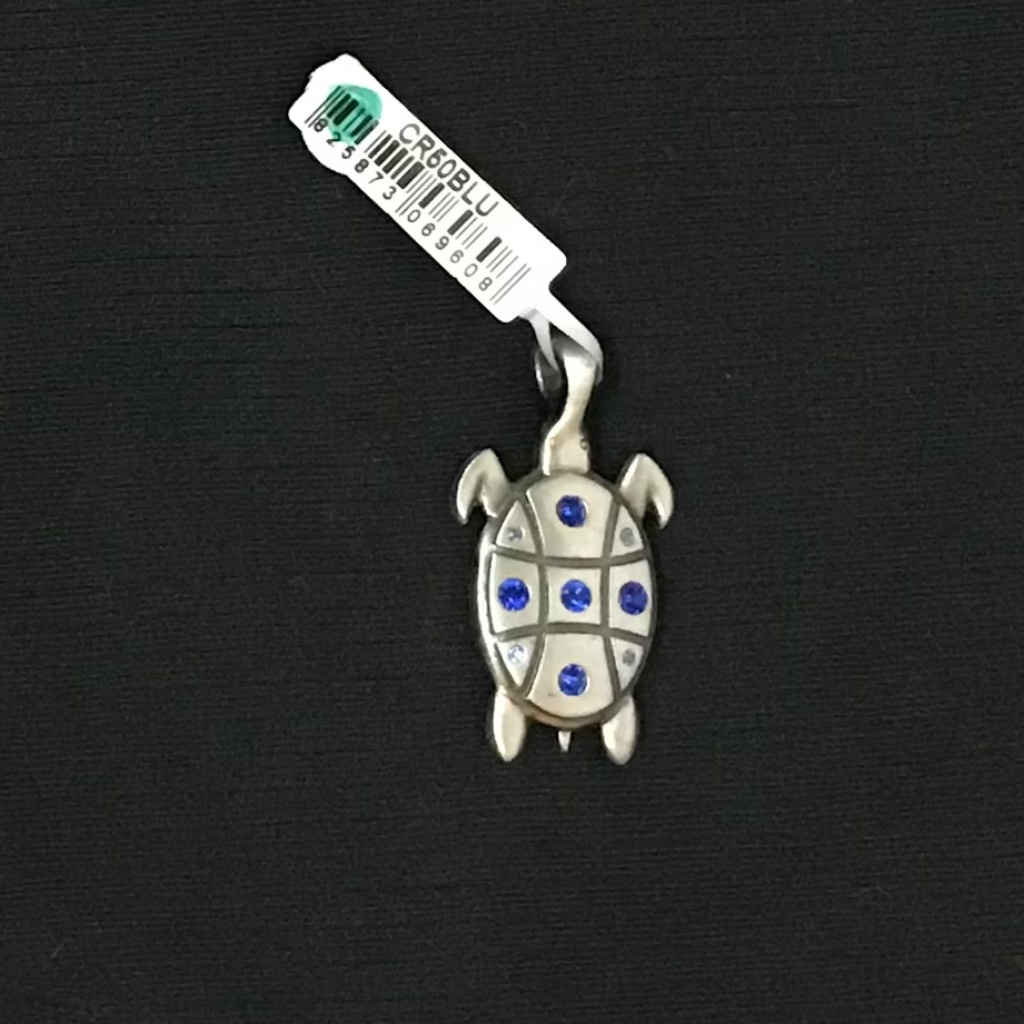 Bico Australia Turtle Pendant Blue Swarovski Crystals